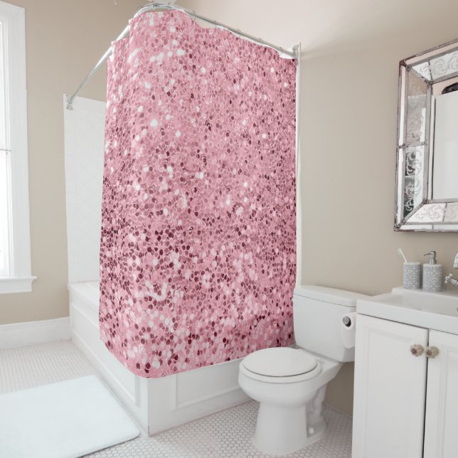 Purpurina de oro Rosa de cortina de ducha personal (In situ)