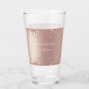 Purpurina de oro Rosa Esparkly Personalizado Vidri