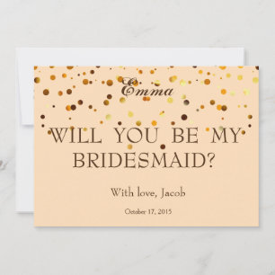 Purpurina de Oro Serás Mi Invitación De La Novia