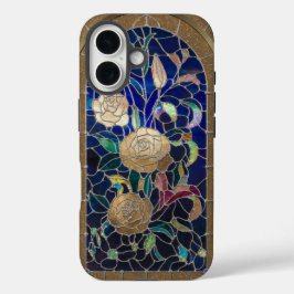 Purpurina de oro StainGlass iPhone 16 Funda