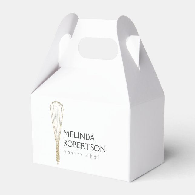 Purpurina de oro Whisk Panadería Caja de gables, c (Front Side)