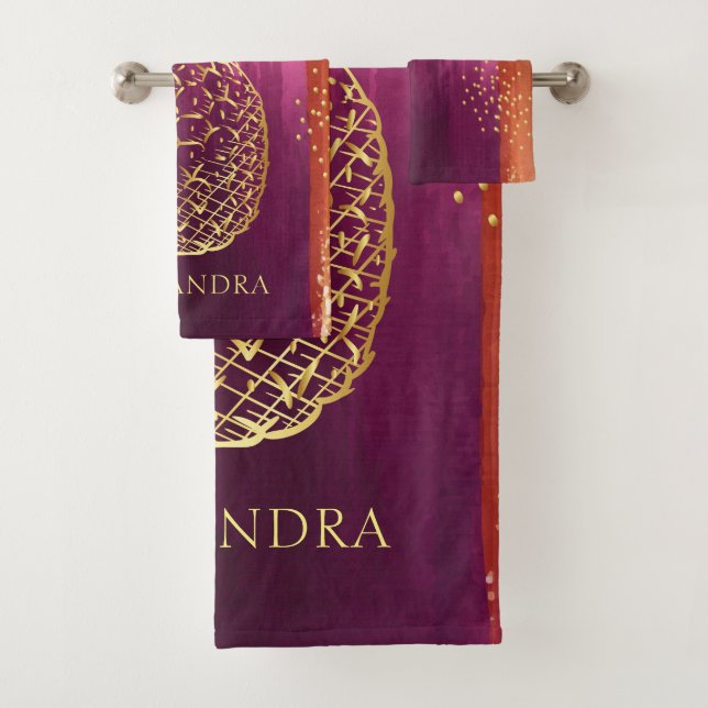 Purpurina de piña rosada de oro personalizado (In situ)