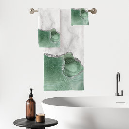 Purpurina de plata de ácidos verdes de mármol blan