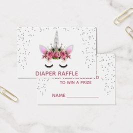 Purpurina de plata Unicorn Princesa Diaper Raffle