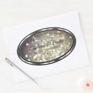 Purpurina de platino Shimmery Etiquetas de product