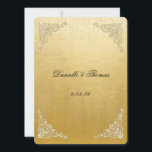 Purpurina de Relieve metalizado dorado de tarjetas<br><div class="desc">Comentarios divertidos,  tarjetas de consejo para sus invitados. Bonito de Relieve metalizado de oro falso,  purpurina y chispas. Bonitos rincones de imitación dorada con estrellas brillantes. Personalice el texto a cualquier pregunta o comentario tonto y divertido que desee.</div>