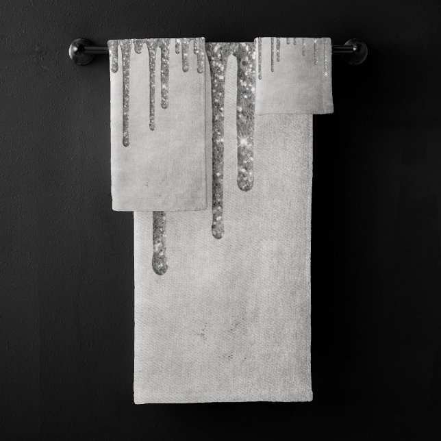 Purpurina de Silvery de goteo | Platinum Faux Meta (Subido por el creador)