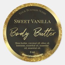 Purpurina de viento Etiquetas de manteca de oro ne