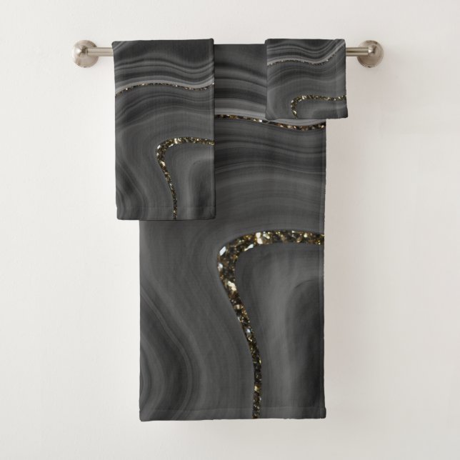 Purpurina del Agate Blanco Gris Negro Líquido #2 (In situ)