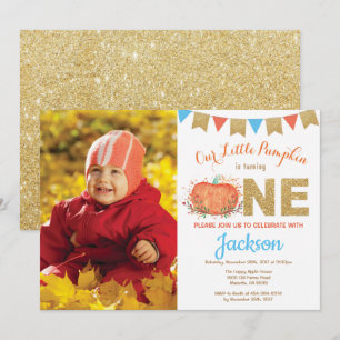 Purpurina del oro de la invitación del cumpleaños