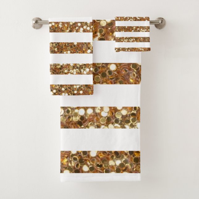 Purpurina Dorada Rayas Blancas (In situ)