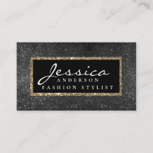 Purpurina dorado moderno tarjeta de visita elegant