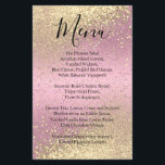 Purpurina dorado y rosa clásico - Menú<br><div class="desc">Menú. Purpurina de oro y rosado del Día de la Boda Moderna listo para su personalización. Productos coincidentes disponibles: 📌 Si necesita una personalización adicional, haga clic en el área "Haga clic para más Personalizares" o "Personalizar o Editar diseño" y utilice nuestra herramienta de diseño para cambiar el tamaño, rotar,...</div>