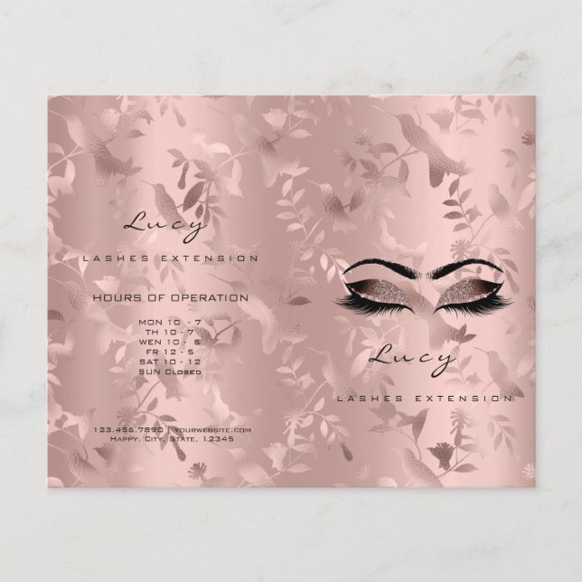 Purpurina Dris Precios de belleza Folleto Rosa Vol (Frente)