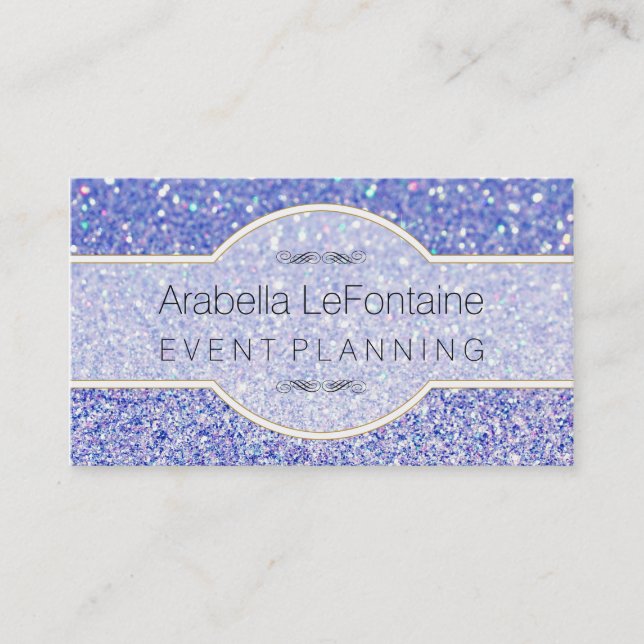 Purpurina elegante de la tarjeta de visita de los (Anverso)