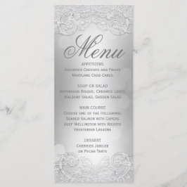 Purpurina elegante del menú Faux Plata