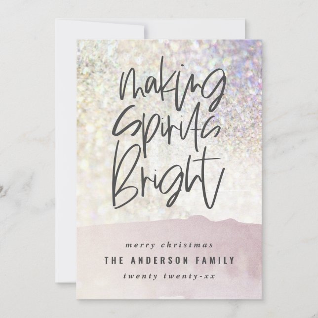 Purpurina elegante haciendo Navidades brillantes a (Anverso)