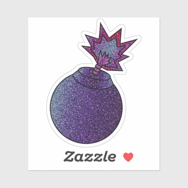 Purpurina Galaxia Bomba Personalizado Pegatinas de (Hoja)