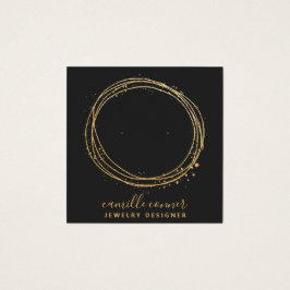 Purpurina Gold Círculo Joyería Diseñador Stud Earr