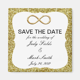 Purpurina Gold Infinity Guardar el imán de fecha