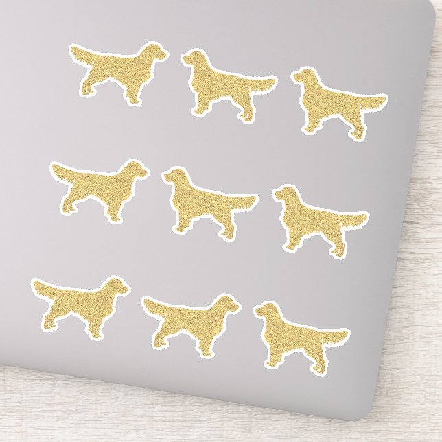 Purpurina Golden Retriever conjunto de Pegatina 9  (Detalle)
