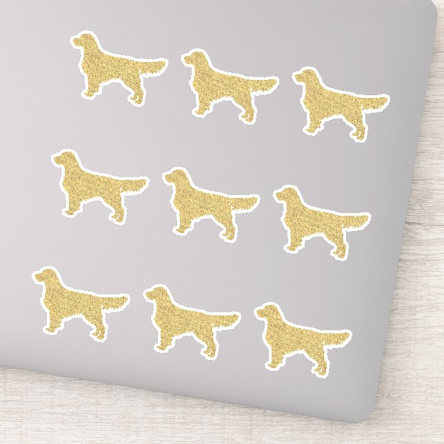 Purpurina Golden Retriever conjunto de Pegatina 9  (Detalle)