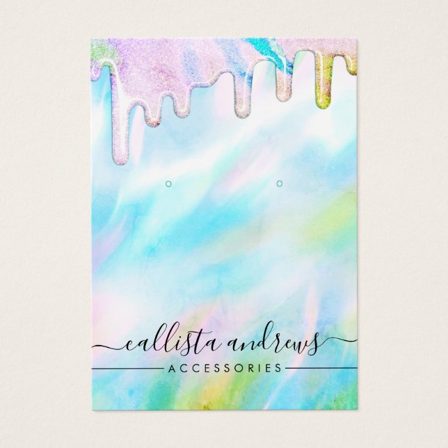 Purpurina holográfico verde marino perfora (Frente)