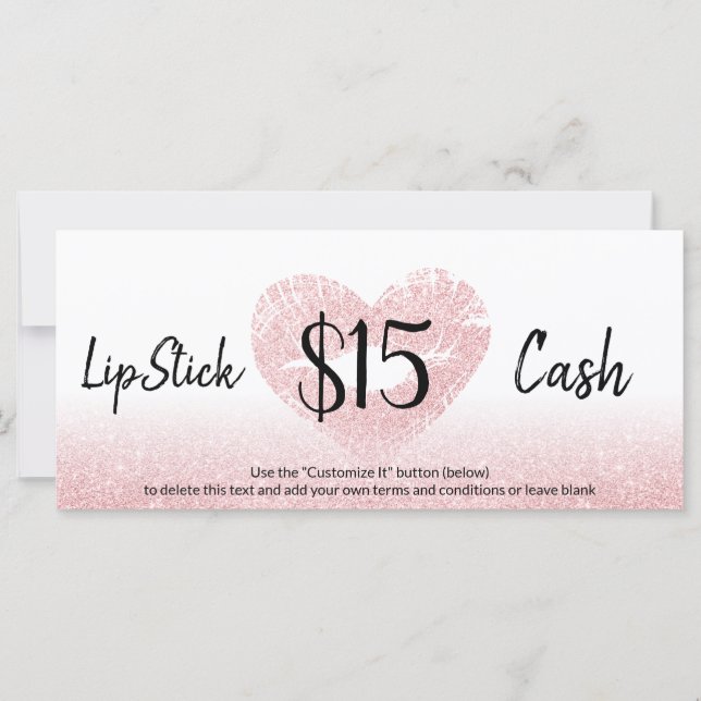 Purpurina Láminas De Corazón Rosa Lips Maquinaria  (Anverso)