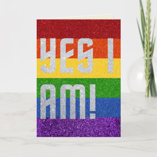 PURPURINA LGBT ¡Sí! Tarjeta de salida (Anverso)