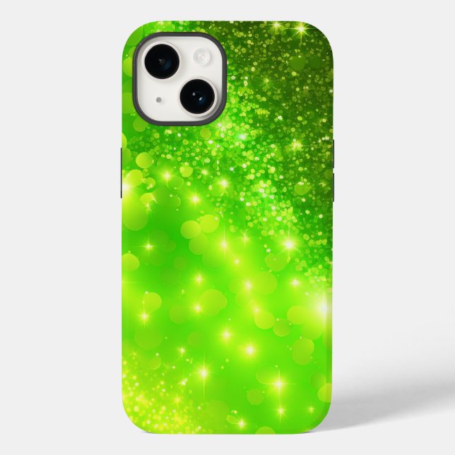 Purpurina Lime Green iPhone/iPad Mate Tough Funda (Reverso )