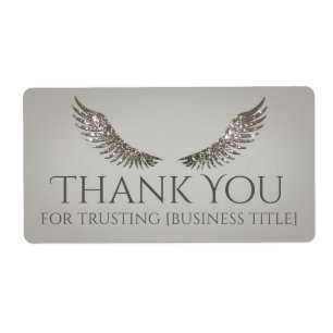 Purpurina Mascara Extensiones Eyelash Etiqueta de