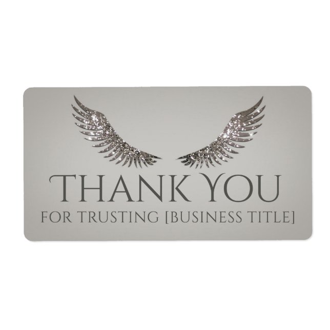 Purpurina Mascara Extensiones Eyelash Etiqueta de  (Frente)