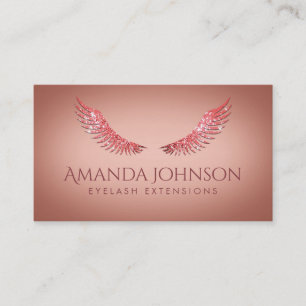 Purpurina Mascara Extensiones Eyelash Tarjeta Rosa