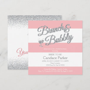 Purpurina moderno, invitaciones a duchas de novias