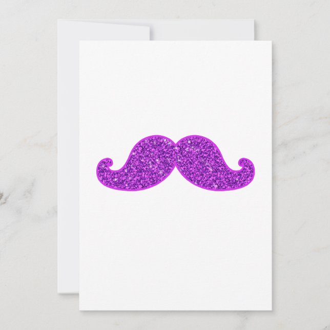 Purpurina morado de bigote retro giratorio girator (Anverso)