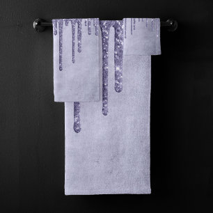 Purpurina morado de goteo Vierta de hielo de lav