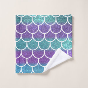 Purpurina morado Verde azulado Sirena escalas de v