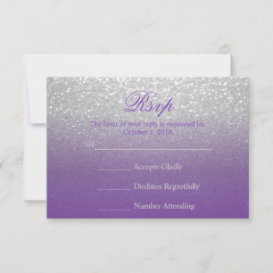 Purpurina morado y plateado - RSVP