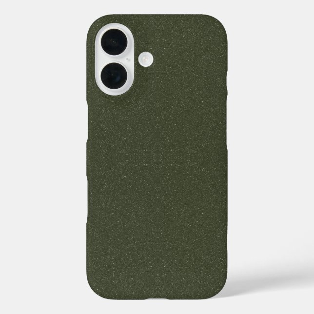 Purpurina Moss Green iPhone 16 Funda - Personaliza (Reverso )
