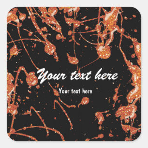 Purpurina Naranja negro pinta a pegatina de la fie