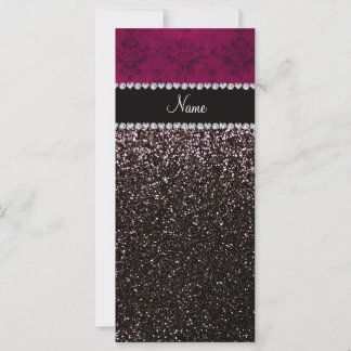 Purpurina negro adamascado rosa de ciruela