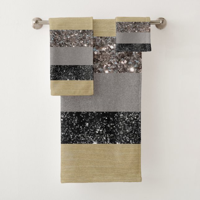 Purpurina negro dorado, franjas de cristal #1 (In situ)