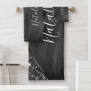 Purpurina negro metálico personalizado
