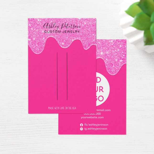 Purpurina neón rosa gotea en la pantalla de clip d (Escritorio)