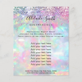 purpurina opal pastel holográfico FAUX Flyer