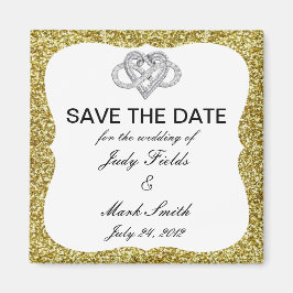 Purpurina Oro Corazón Infinito Guardar El Imán De