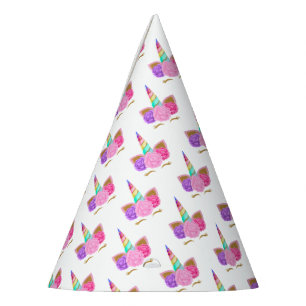 Purpurina Oro Rosa Gorra unicornio Fiesta de patró