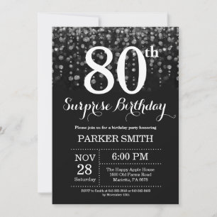Purpurina Plata de Invitación de Cumpleaños de Sur