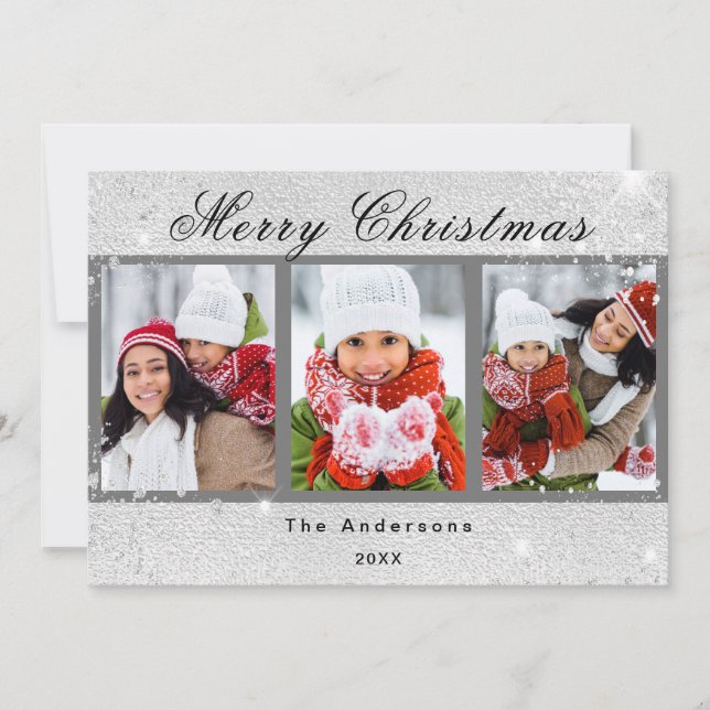 purpurina plateado de navidades despierta familia  (Anverso)