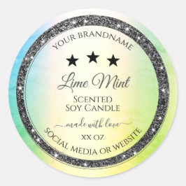 Purpurina plateado Estrellas de producto Etiquetas